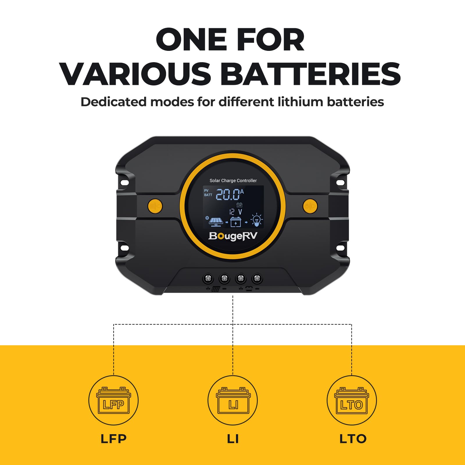 Amazon.co.jp: BougeRV Li 20Amp ソーラー充電コントローラー 12V 24V